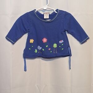 Carter's Blue Long Sleeve Tee with Floral Design